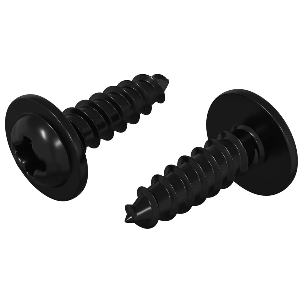 vidaXL Βίδα Αυτο-τρυπητή 2 τεμ. Μαύρο 3,5 x 12 mm Σίδερο