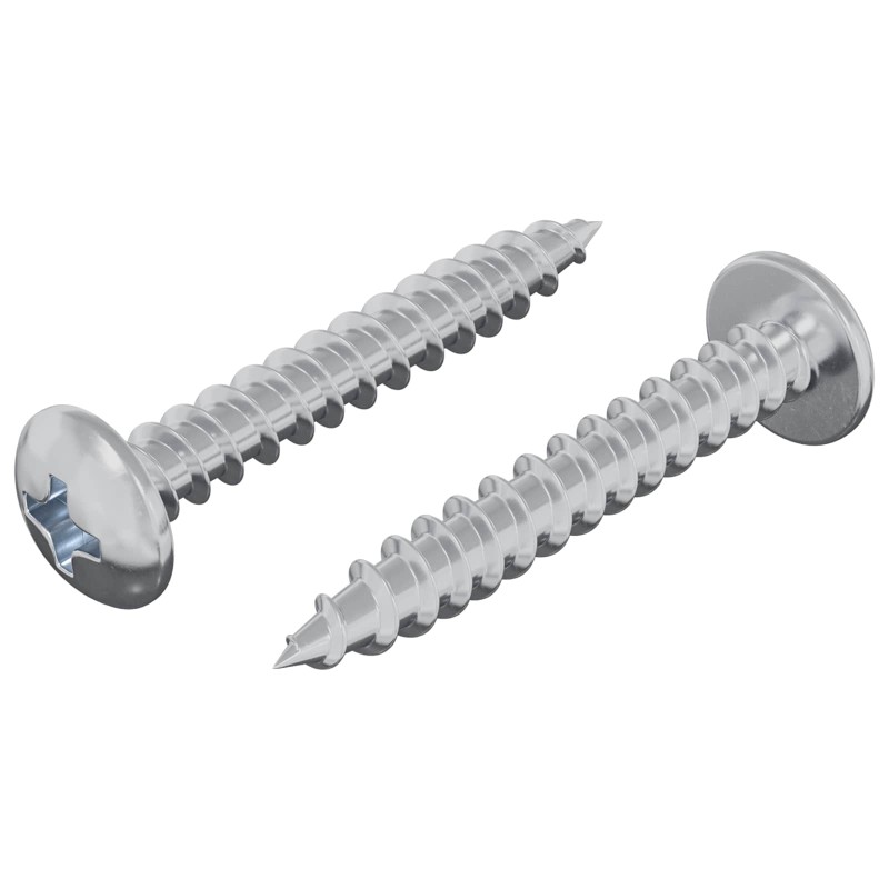 vidaXL Ξυλοβίδα 2 τεμ. Ασημί M4 x 28 mm Σίδερο