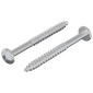 vidaXL Ξυλοβίδα 2 τεμ. Ασημί 9,8 x 53 mm Ατσάλι