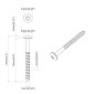 vidaXL Ξυλοβίδα 3273 τεμ. Ασημί 9,8 x 53 mm Ατσάλι