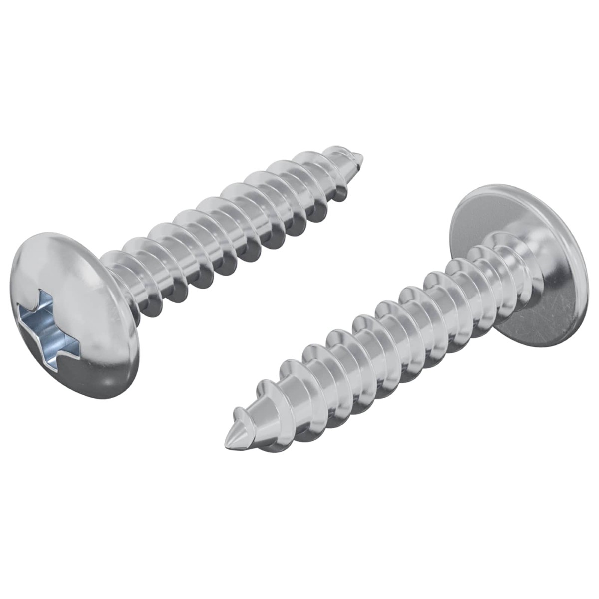 vidaXL Ξυλοβίδες 2 τεμ. Ασημί M4 x 20 mm Ατσάλι