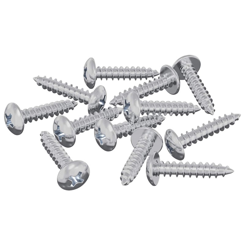 vidaXL Ξυλοβίδες 12 τεμ. Ασημί M3,5 x 20 mm Ατσάλι