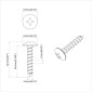 vidaXL Ξυλοβίδες 12 τεμ. Ασημί M3,5 x 20 mm Ατσάλι