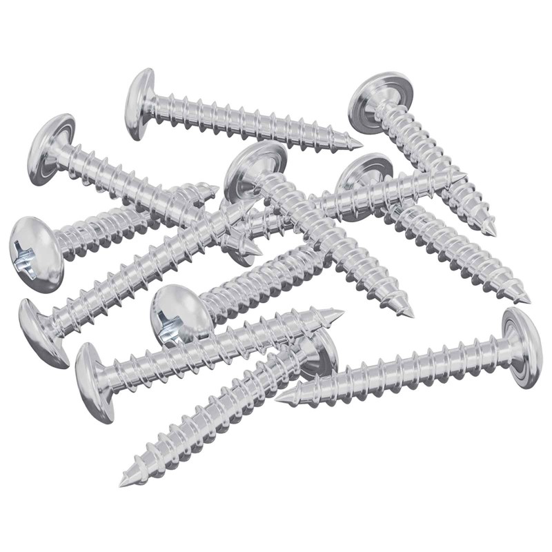 vidaXL Ξυλοβίδες 12 τεμ. Ασημί M4 x 25 mm Ατσάλι