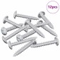 vidaXL Ξυλοβίδες 12 τεμ. Ασημί M4 x 25 mm Ατσάλι