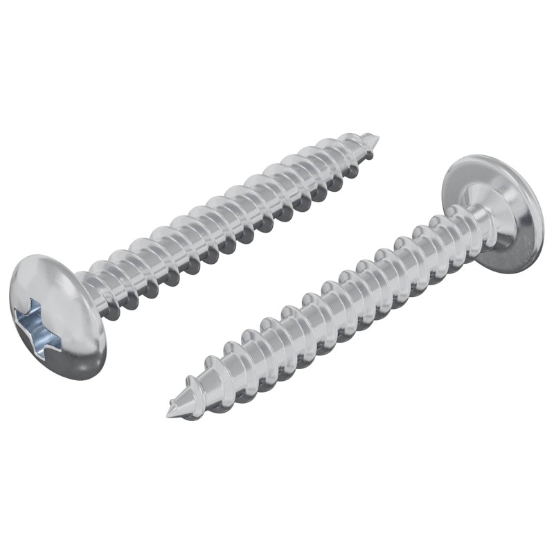 vidaXL Ξυλοβίδες 2 τεμ. Ασημί M4 x 28 mm Ατσάλι