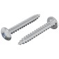 vidaXL Ξυλοβίδες 2 τεμ. Ασημί M4 x 28 mm Ατσάλι