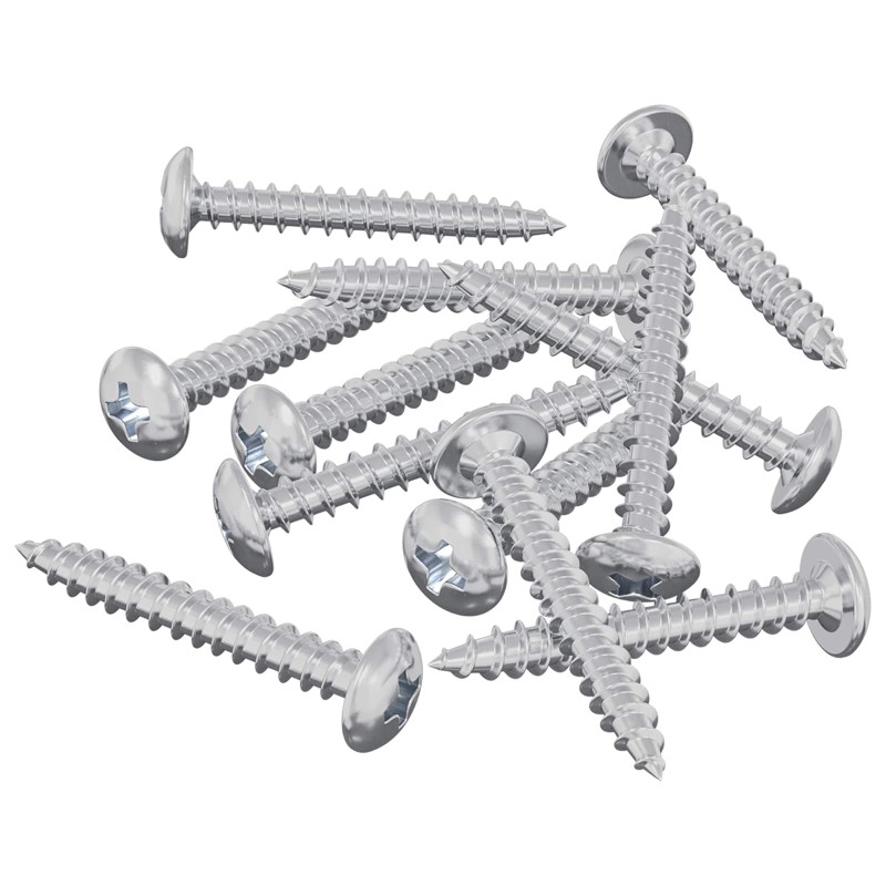 vidaXL Ξυλοβίδες 12 τεμ. Ασημί M4 x 28 mm Ατσάλι