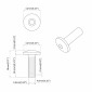 vidaXL Πριτσίνια Σωλήνα 12 τμχ. Μαύρο M4 x 14,5 mm Μέταλλο