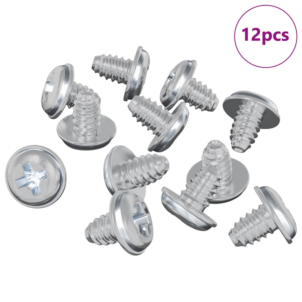 vidaXL Βίδες ασφαλείας 12 τμχ. Ασημί M4 x 5 mm Σίδερο