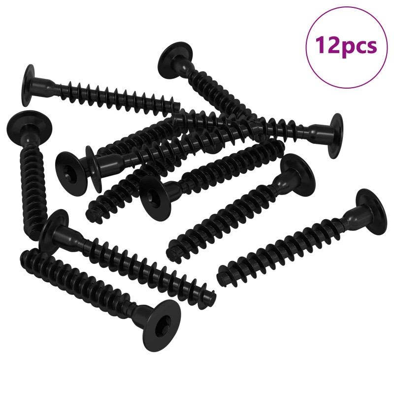 vidaXL Βίδα Κεφαλής Σockets 12 τμχ. Μαύρο M5 x 40 mm Σίδερο