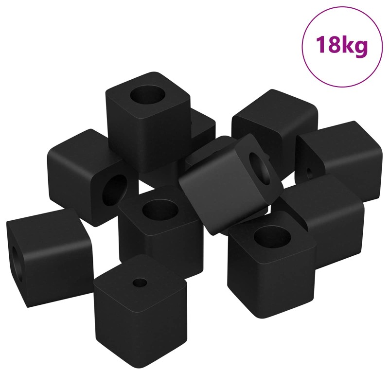 vidaXL Κρατητής Συρταριού 6792 τμχ. Μαύρο 15 x 15 x 15mm PP Κοπλυμερές