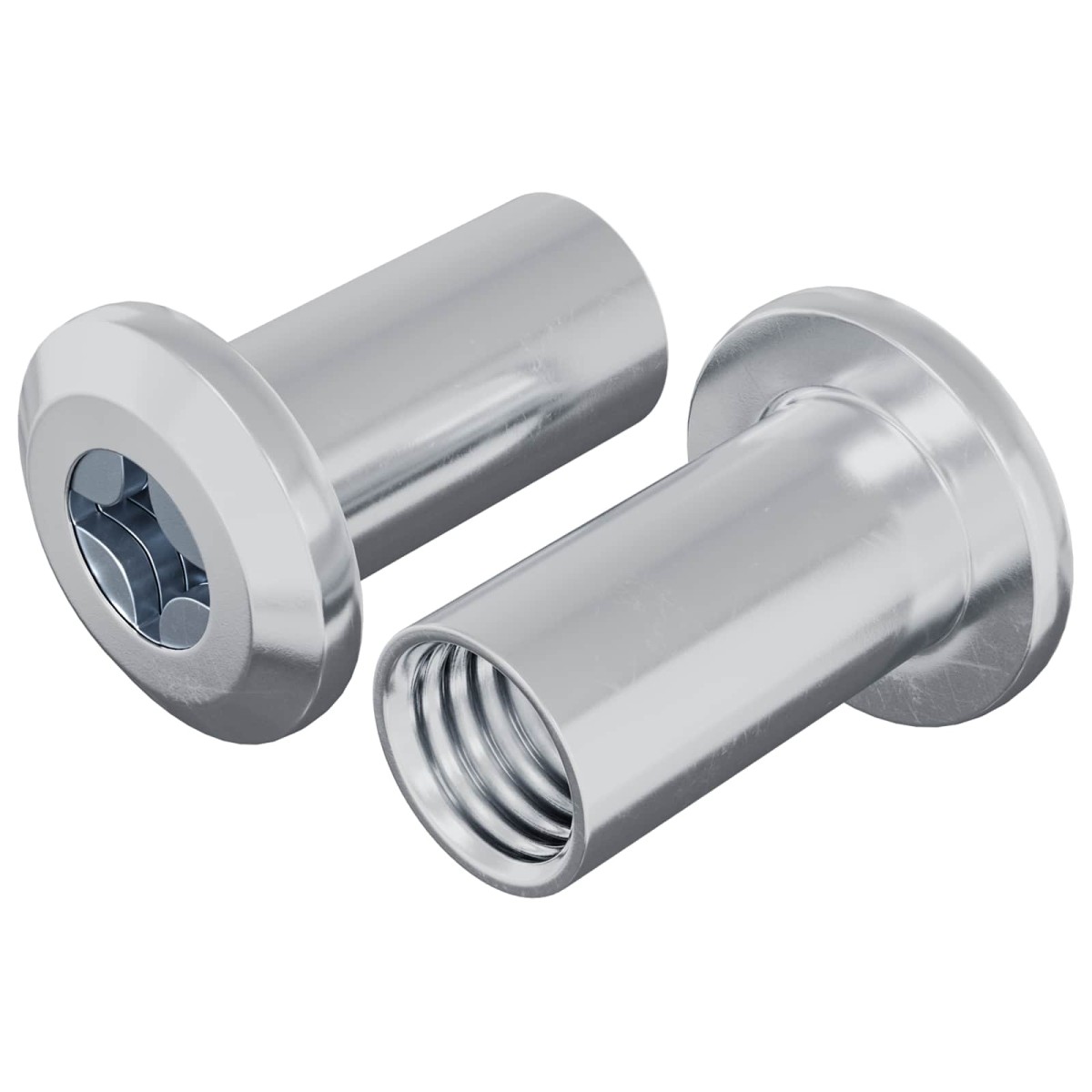 vidaXL Παξιμάδι Κλειδώματος 2 τεμ. Νίκελ M6 x 15 mm Ατσάλι