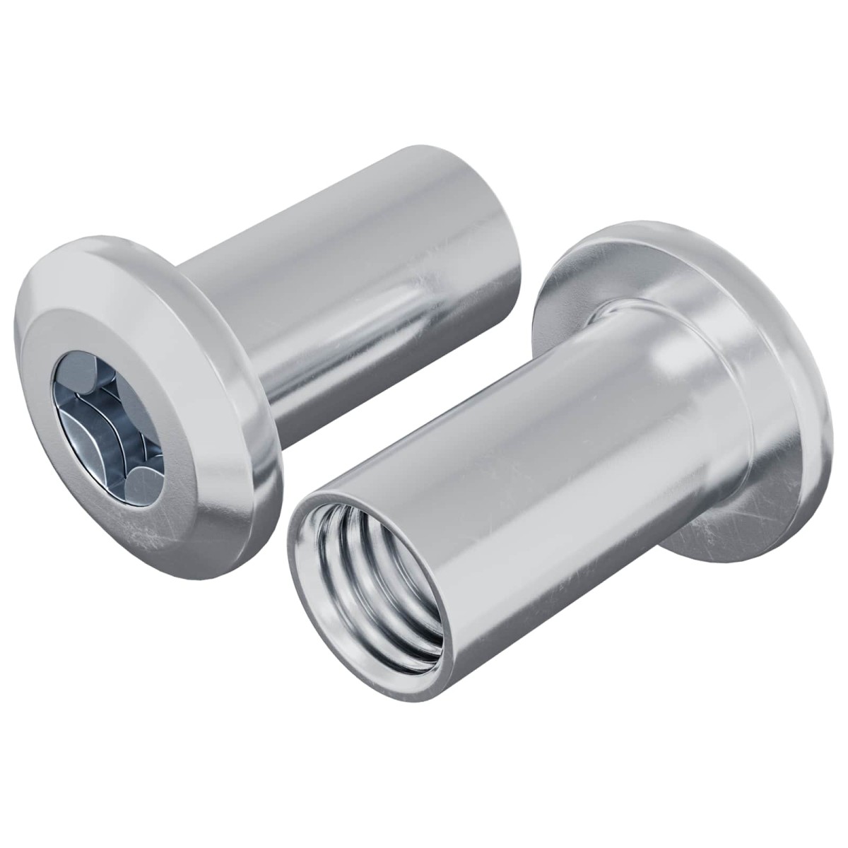 vidaXL Παξιμάδι Κλειδώματος 2 τεμ. Νίκελ M6 x 25 mm Ατσάλι