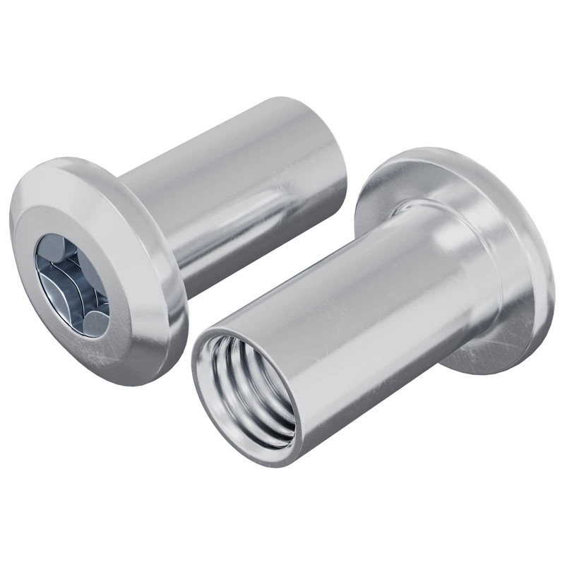 vidaXL Παξιμάδι Κλειδώματος 2 τεμ. Νίκελ M6 x 25 mm Ατσάλι