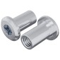 vidaXL Παξιμάδι Κλειδώματος 2 τμχ. Ασημί M6 x 15 mm Ατσάλι