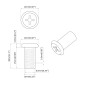vidaXL Παξιμάδι Κλειδώματος 12 τμχ. Ασημί M6 x 25 mm Ατσάλι
