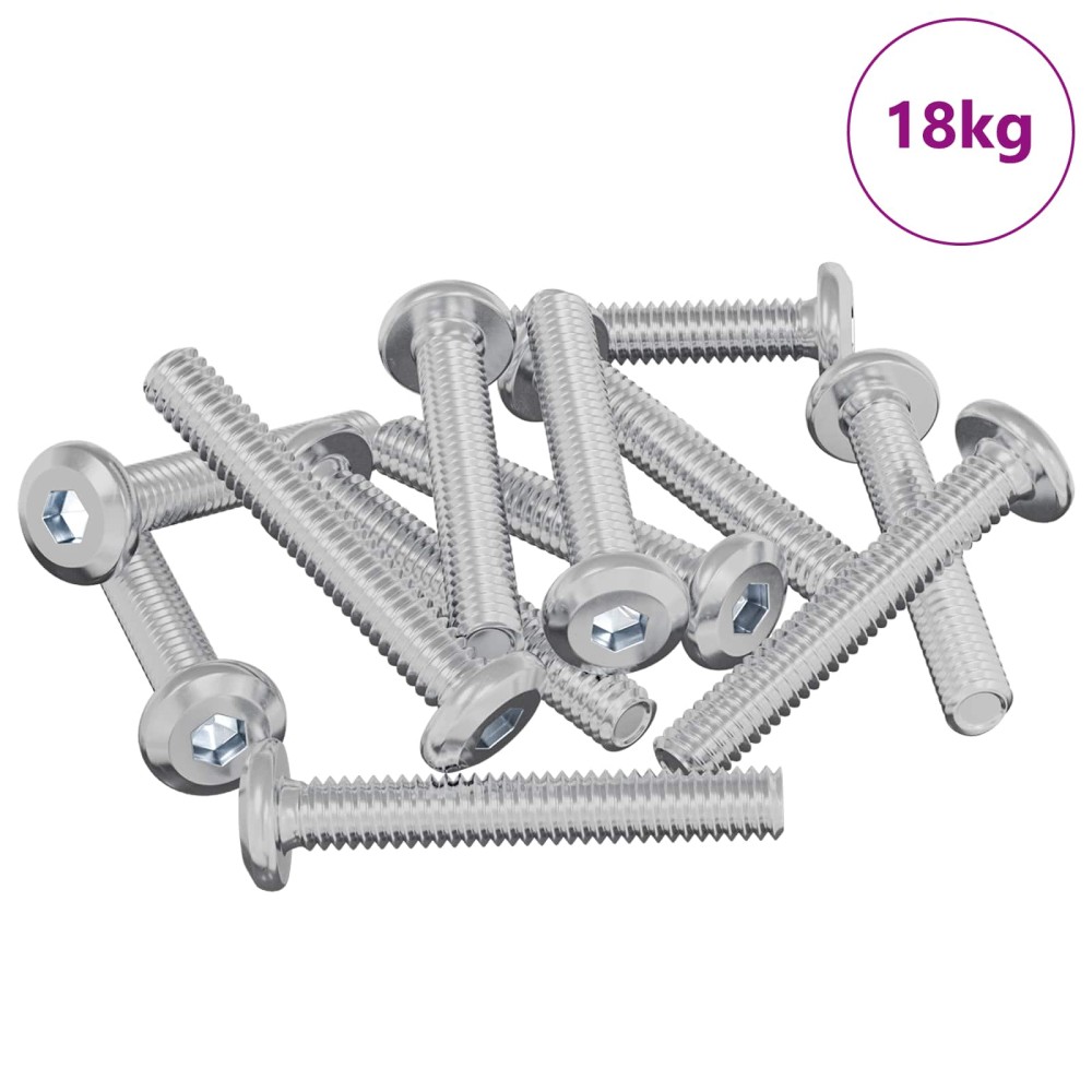 vidaXL Βίδα κλειδώματος Μονόχρωμο 2514 τεμ. Ασημί Ατσάλι