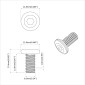 vidaXL Βίδα με κλειδί κεφαλής 12 τμχ. Ασημί M6 x 15 mm Ατσάλι