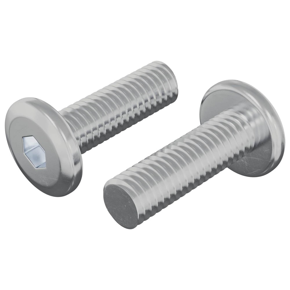 vidaXL Βίδα 2 τεμ. Ασημί 8 x 25 mm Ατσάλι