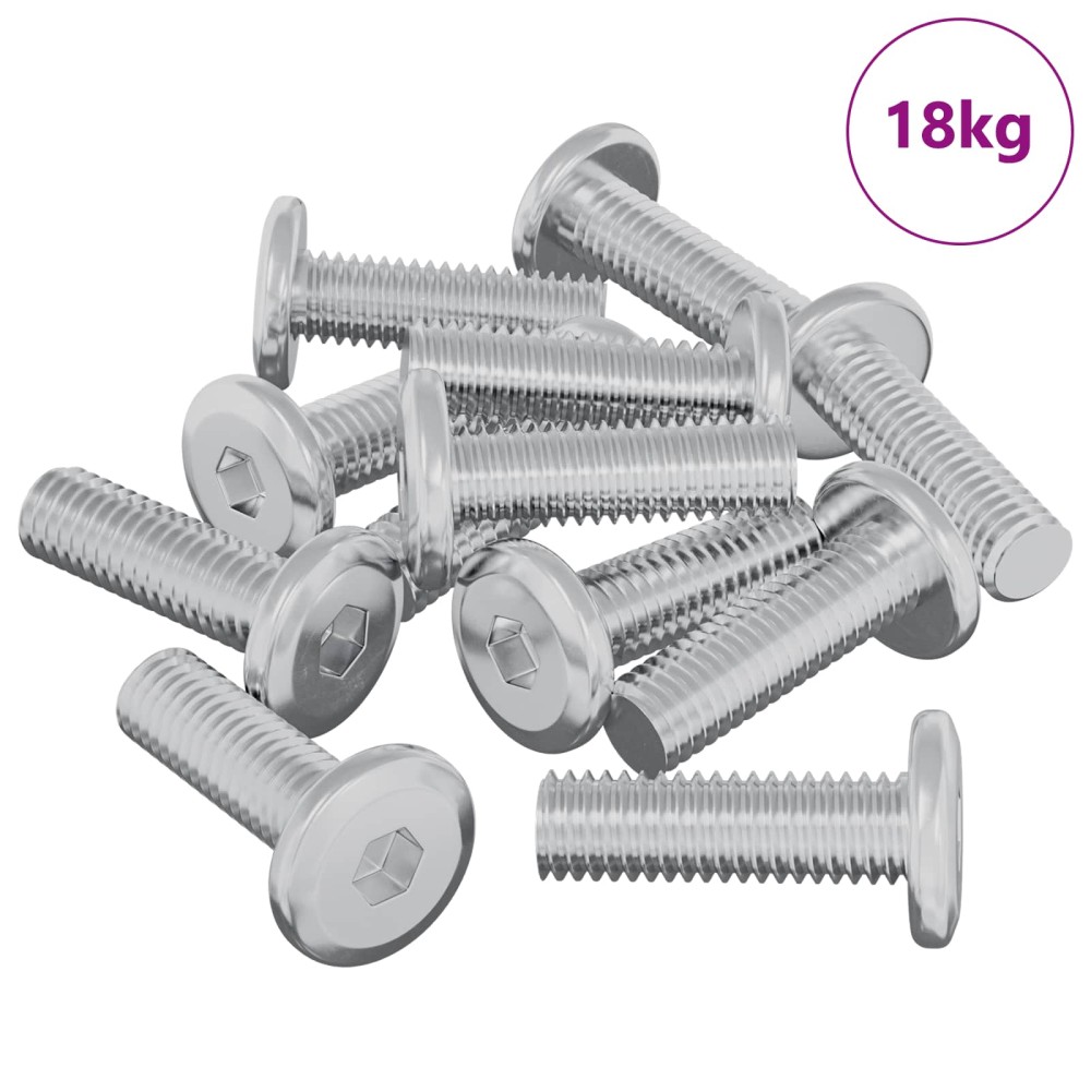vidaXL Βίδα 1593 τμχ. Ασημί 8 x 25 mm Ατσάλι
