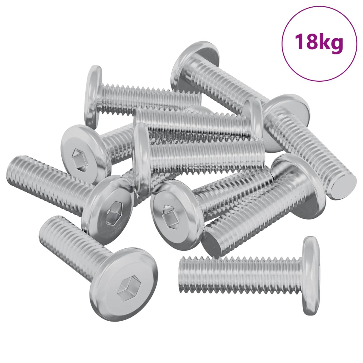 vidaXL Βίδα 1593 τμχ. Ασημί 8 x 25 mm Ατσάλι