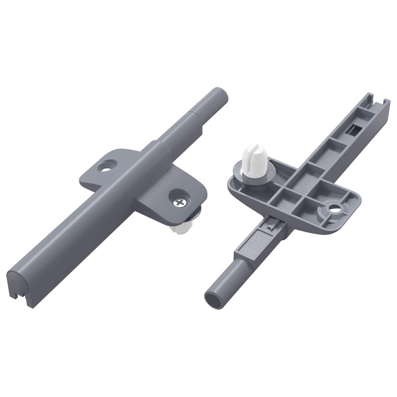 vidaXL Μαλακή κλειδαριά 2 τμχ. Γκρι 125 x 47 x 15 mm PP