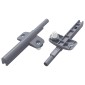 vidaXL Μαλακή κλειδαριά 2 τμχ. Γκρι 125 x 47 x 15 mm PP