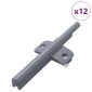 vidaXL Μαλακή κλειδαριά 12 τμχ. Γκρι 125 x 47 x 15 mm PP