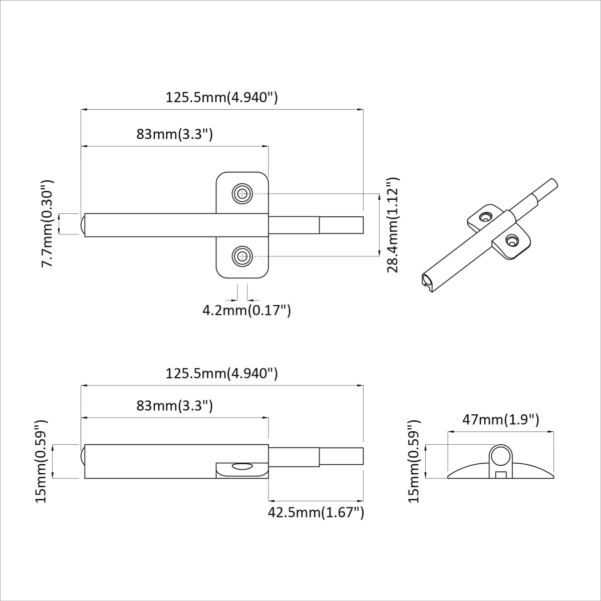 vidaXL Μαλακή κλειδαριά 1161 τμχ. Γκρι 125 x 47 x 15 mm PP
