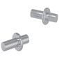 vidaXL Στήριγμα Ραφιού 2 τμχ. Ασημί 8,6 x 8,6 x 14,6 mm Ατσάλι