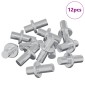 vidaXL Στήριγμα Ραφιού 12 τμχ. Ασημί 8,6 x 8,6 x 14,6 mm Ατσάλι