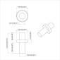 vidaXL Στήριγμα Ραφιού 12 τμχ. Ασημί 8,6 x 8,6 x 14,6 mm Ατσάλι