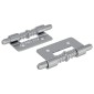 vidaXL Κλείστρο 2 τμχ. Ασημί 46 x 17 x 1,2 mm Ατσάλι