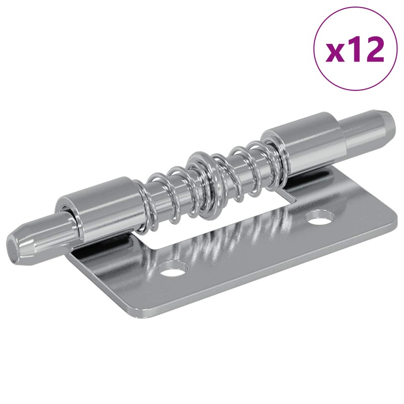 vidaXL Κλείστρο 12 τμχ. Ασημί 46 x 17 x 1,2 mm Ατσάλι