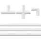 vidaXL Σωλήνας PVC 12 τμχ. Λευκό 12,2 x 1,8 x 500 mm PP και PE