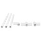 vidaXL Σωλήνας PVC 12 τμχ. Λευκό 12,2 x 1,8 x 500 mm PP και PE
