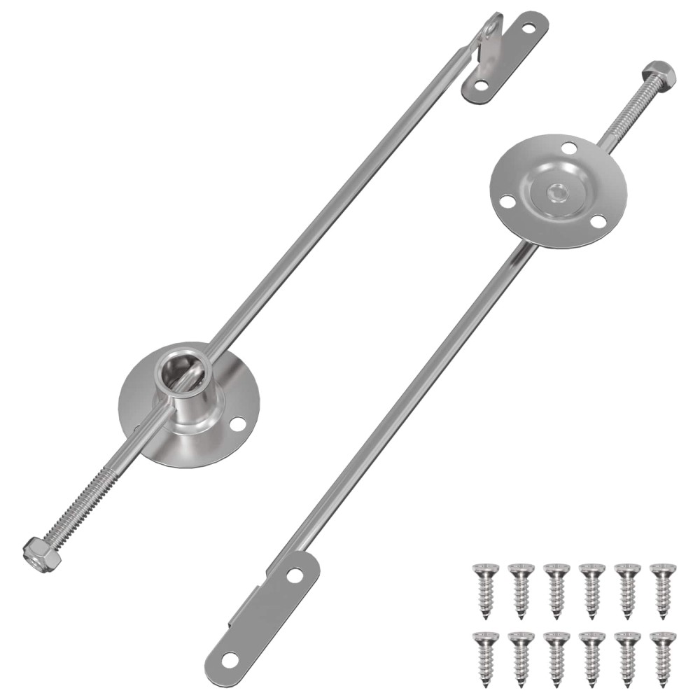 vidaXL Μεντεσές με ράβδο έλξης 2 pcs Ασημί 190 mm Σίδερο