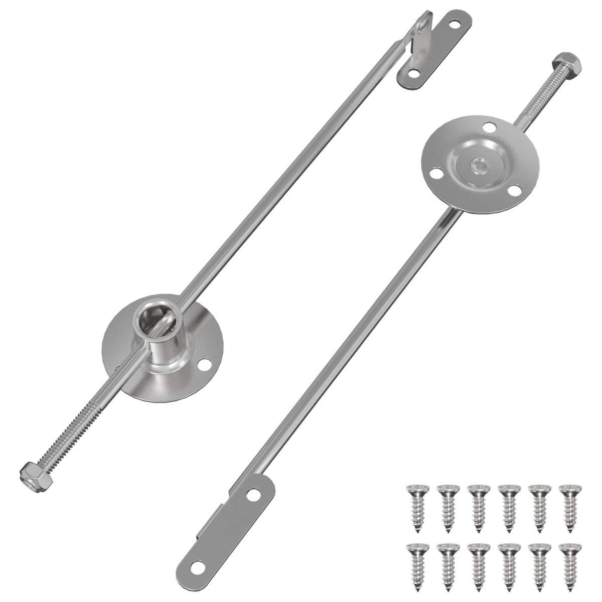 vidaXL Μεντεσές με ράβδο έλξης 2 pcs Ασημί 190 mm Σίδερο