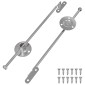 vidaXL Μεντεσές με ράβδο έλξης 2 pcs Ασημί 190 mm Σίδερο