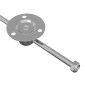 vidaXL Μεντεσές με ράβδο έλξης 2 pcs Ασημί 190 mm Σίδερο