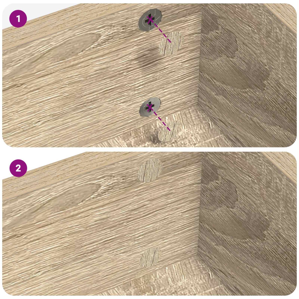 vidaXL Αυτοκόλλητη Κάλυψη Βιδών 2 τμχ. Δρύς Sonoma Ø 20 x 0,5 mm