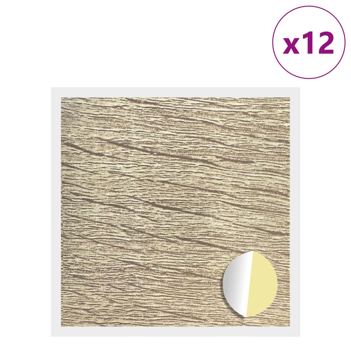 vidaXL Αυτοκόλλητη Κάλυψη Βιδών 12 τμχ. Δρύς Sonoma Ø 20 x 0,5 mm