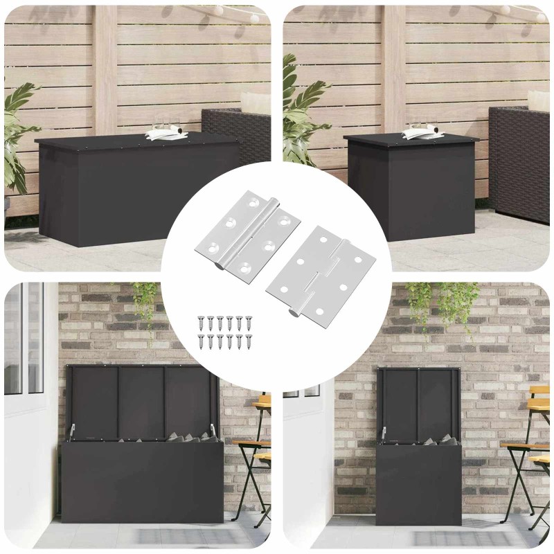 vidaXL Άξονας 2 τμχ. Ασημί 50 x 38 x 1,3 χλστ Ατσάλι