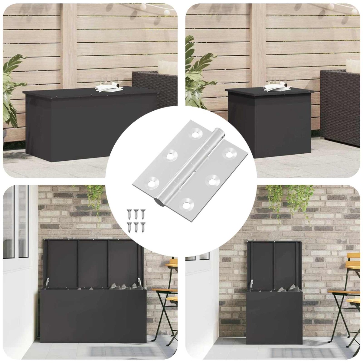vidaXL Άξονας 720 τμχ. Ασημί 50 x 38 x 1,3 χλστ Ατσάλι