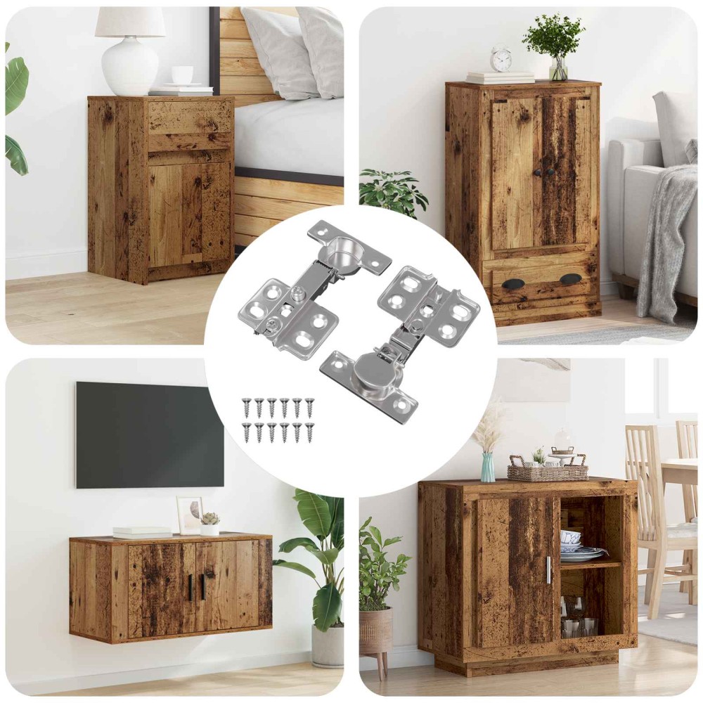 vidaXL Άξονας 2 τμχ. Νίκελ 85 x 52,5 x 9,5 χιλ Σίδερο