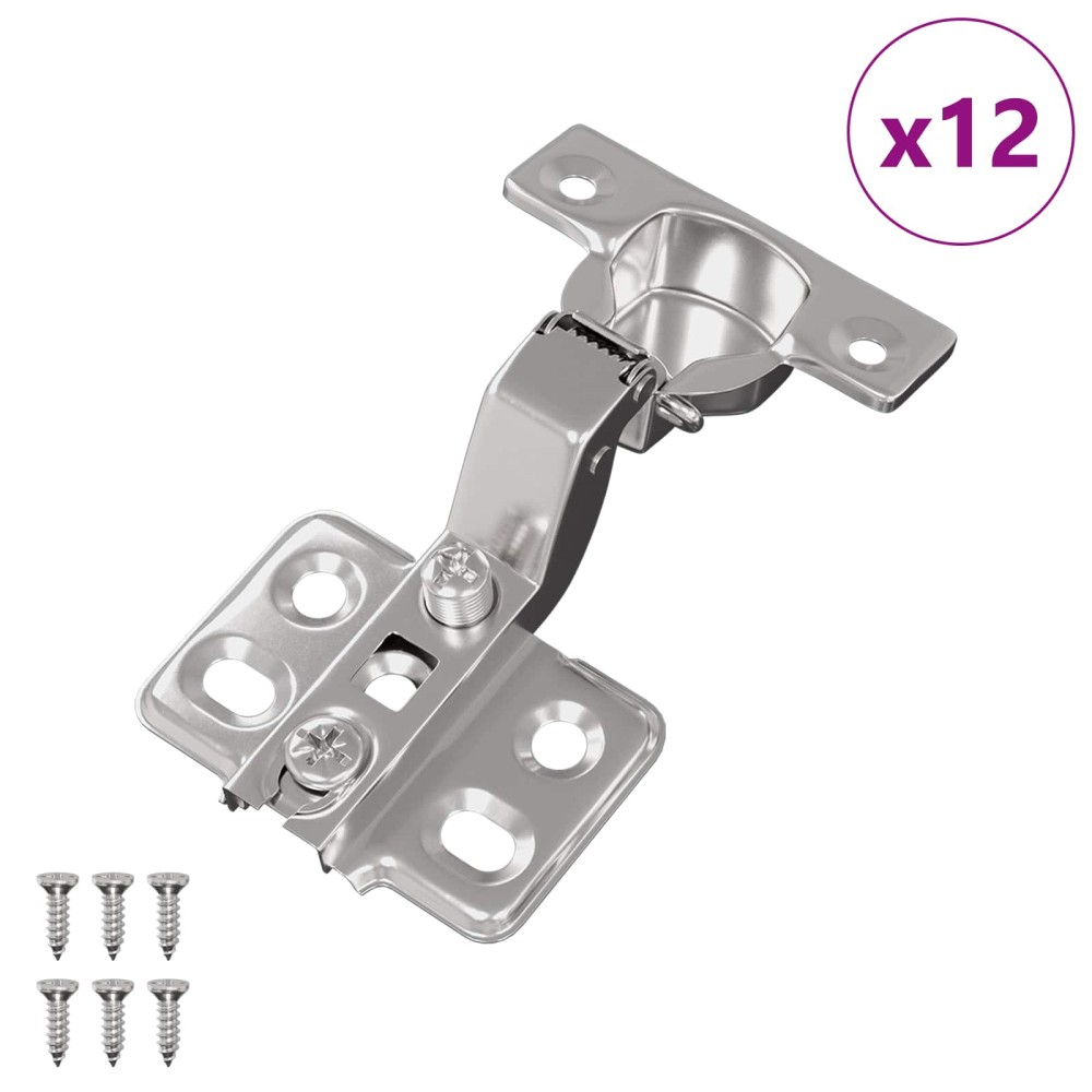 vidaXL Άξονας 12 τμχ. Νίκελ 85 x 52,5 x 9,5 χιλ Σίδερο