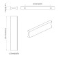 vidaXL Λαβή Μονόχρωμο 12 τμχ. Ασημί 105.7 x 7.4 x 15.5 mm Αλουμίνιο