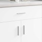 vidaXL Λαβή Μονόχρωμο 12 τμχ. Ασημί 105.7 x 7.4 x 15.5 mm Αλουμίνιο