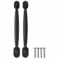 vidaXL Χειριστήριο Επίπλου 250 τμχ. Μαύρο 130 x 19,4 x 22,3 χιλ.